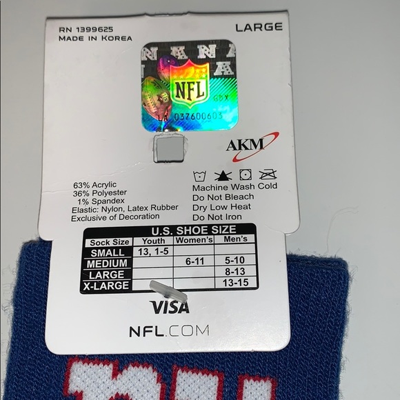 NY Giants Socks - Picture 3 of 4